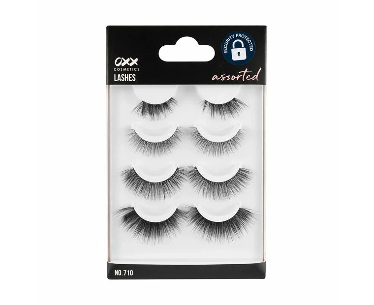 Assorted False Lashes, No. 710, 4 Pack - OXX Cosmetics