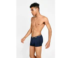 3 x Bonds Microfibre Guyfront Trunk Mens Underwear Trunks Navy Elastane/Polyester - Navy
