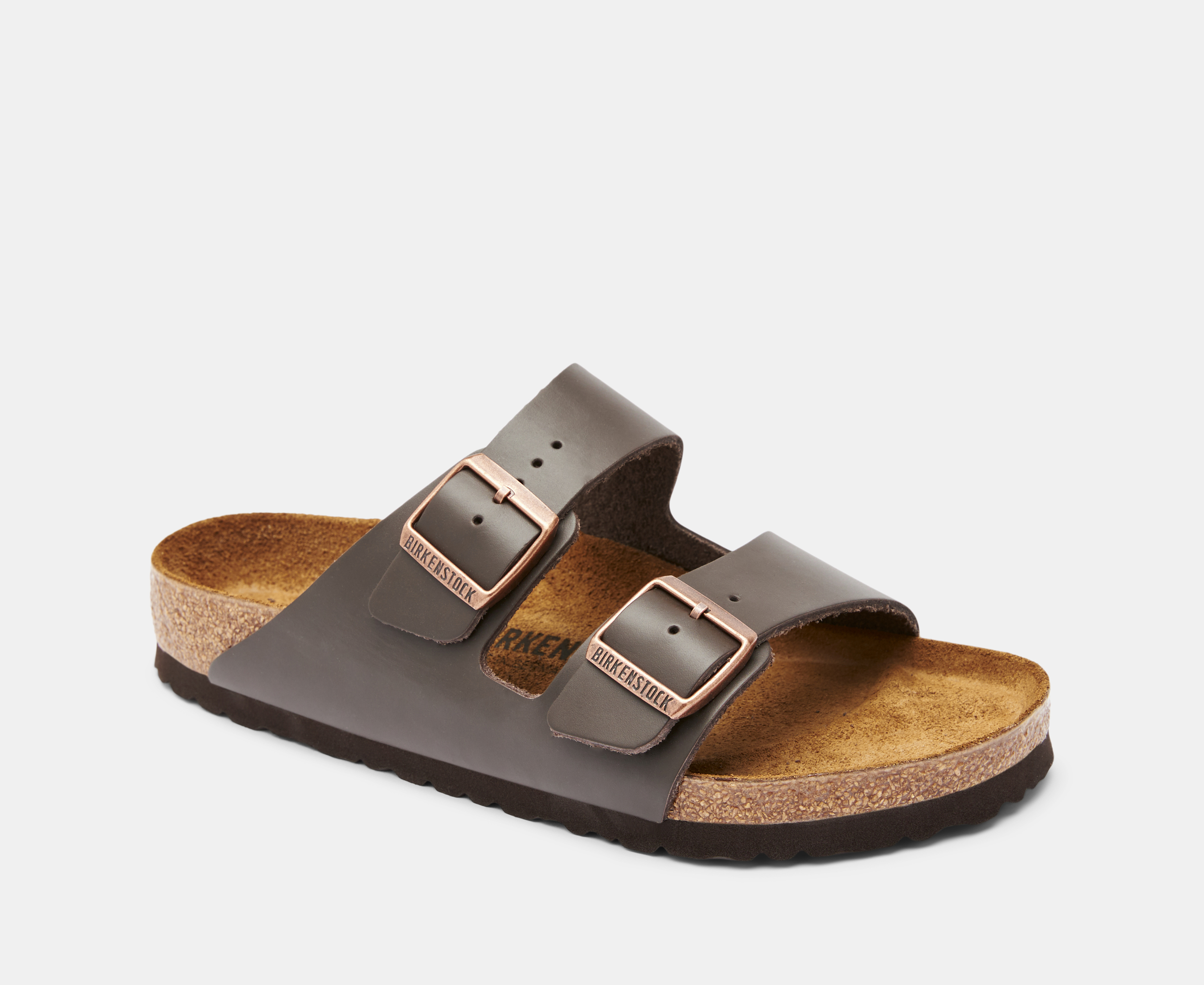 Birkenstock Arizona Soft Leather Cork Slide Sandal | Simons Shoes