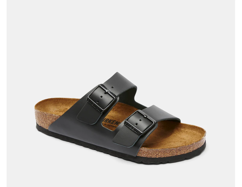 Birkenstock Unisex Arizona Leather Regular Fit Sandals - Black