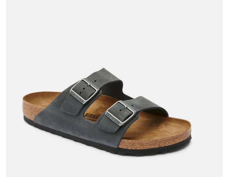 Birkenstock Unisex Arizona Leather Regular Fit Sandals - Black