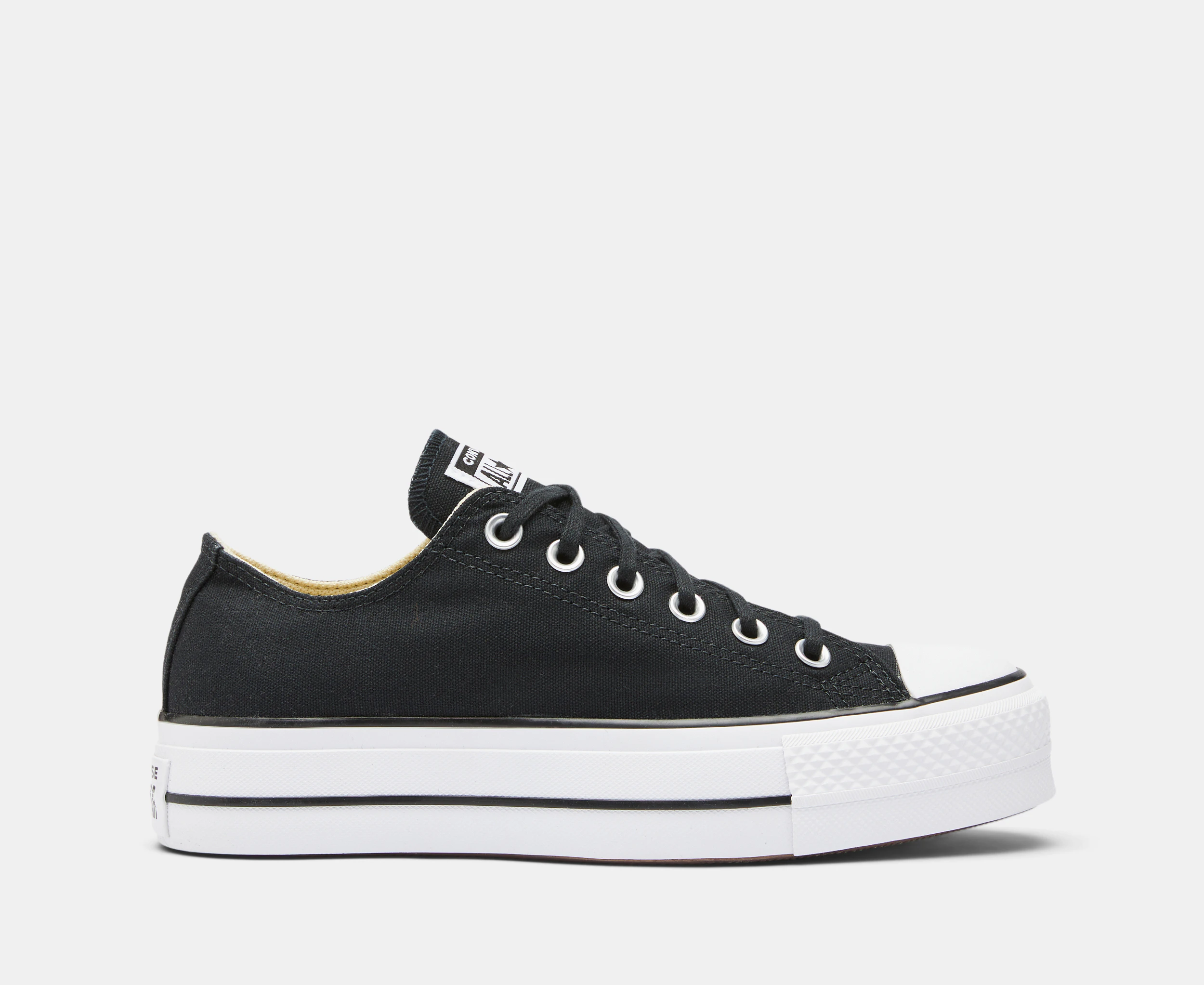 Black converse shop platform sneakers