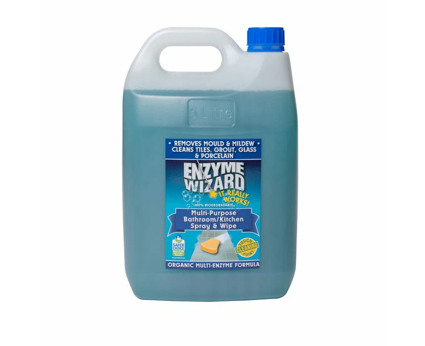 Enzyme Wizard 5L Liquid Multi-Purpose Spray & Wipe Bathroom/Kitchen Cleaner