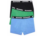 9 x Mens Bonds Total Package Trunks Underwear Blue / Green / Black - Multi