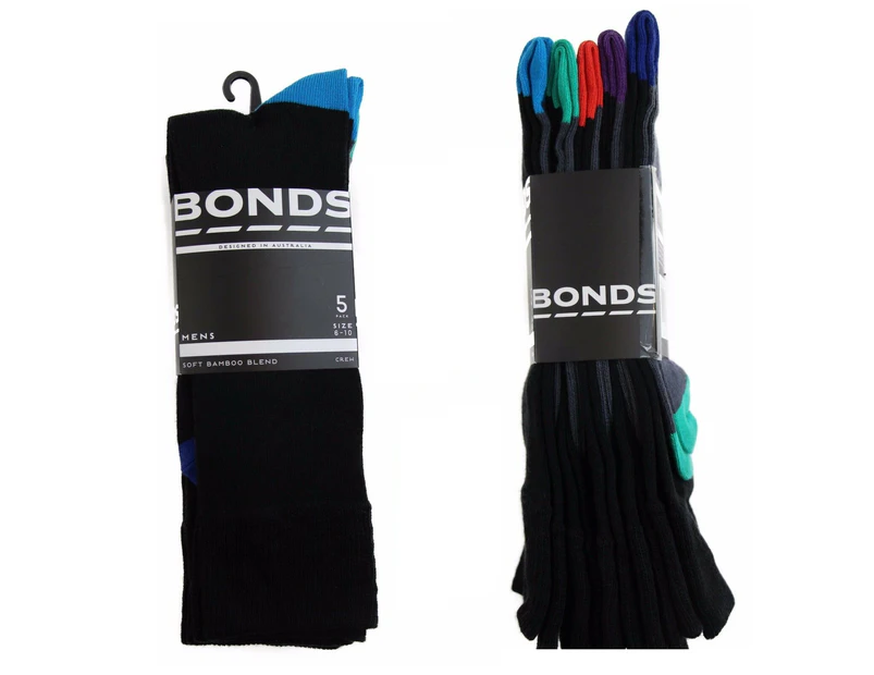 10 Pairs Business Socks Bonds Mens Black Crew Socks Work - Black