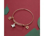 Boxed Rose Gold Butterfly Adjustable Bangle & Love Drop Earrings Embellished With SWAROVSKI® Crystals Set