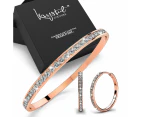 Boxed Bangle and Earrings Set Embellished with SWAROVSKI® crystals