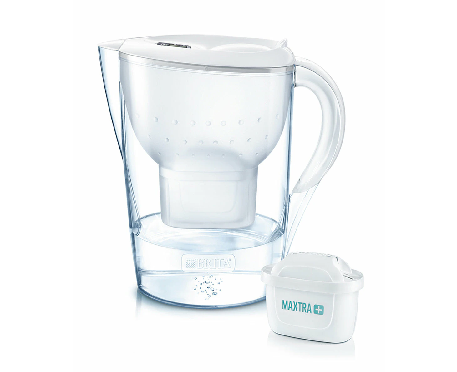 BRITA Marella 3.5L Water Filter Jug with 1x MAXTRA+ Filter Replacement - White