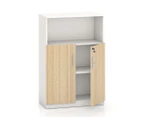 Freestanding Storage Cupboard Organizer Open Shelf Lockable Cabinet 1.2m Medium Height