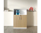 Freestanding Storage Cupboard Organizer Open Shelf Lockable Cabinet 1.2m Medium Height