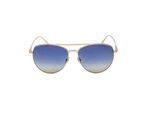 Tom Ford FT0784 28W Shiny Rose Gold / Gradient Blue UV400 Metal Frame Sunglasses