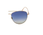 Tom Ford FT0784 28W Shiny Rose Gold / Gradient Blue UV400 Metal Frame Sunglasses