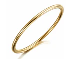 Solid Golf Bangle 3mm Gold Layered - 55mm