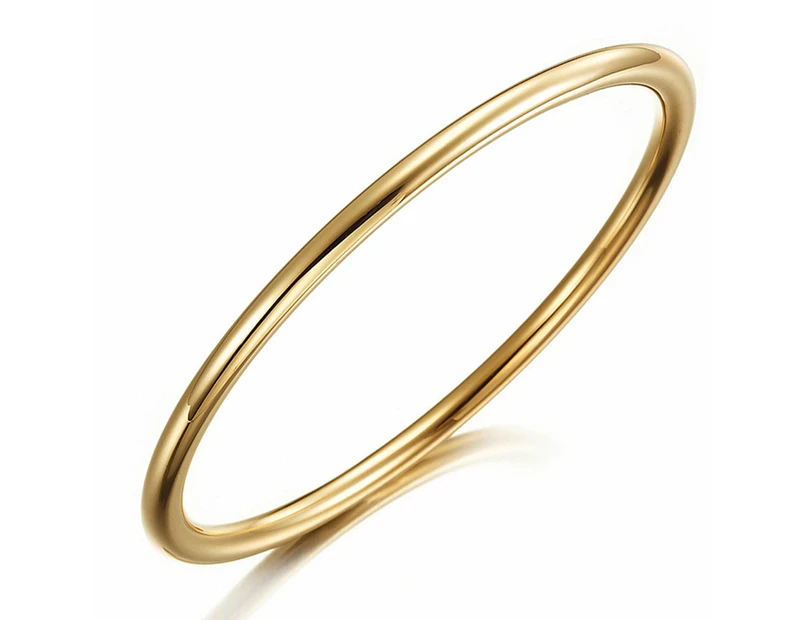 Solid Golf Bangle 3mm Gold Layered - 55mm