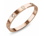 Carrie Stainless Steel Bangle in Rose Gold