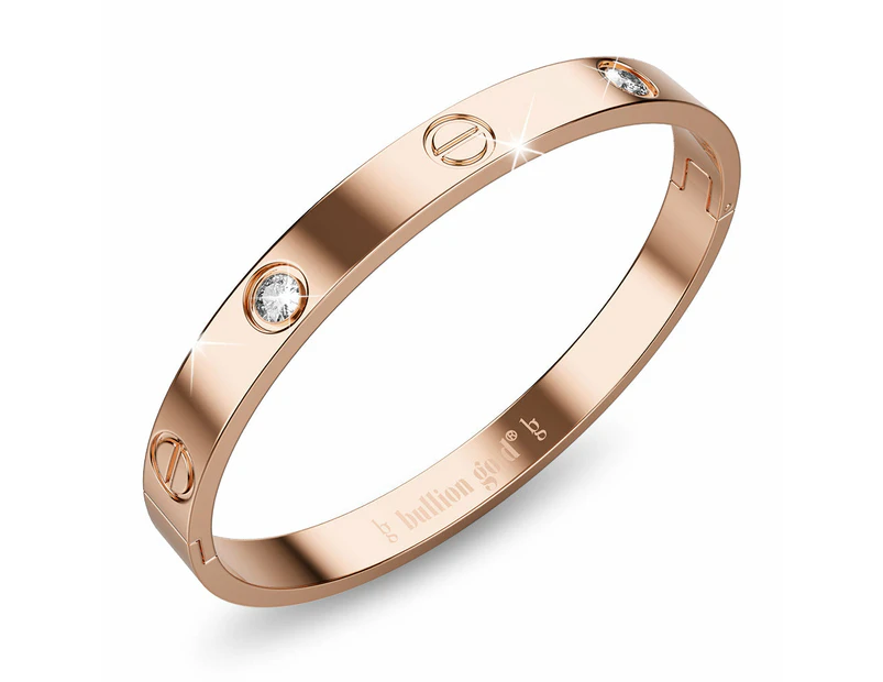 Carrie Stainless Steel Bangle in Rose Gold