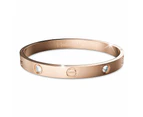 Carrie Stainless Steel Bangle in Rose Gold