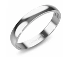 Solid Oval Stainless Steel Bangle with a High Polish Finish 8mm