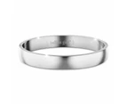 Solid Oval Stainless Steel Bangle with a High Polish Finish 8mm