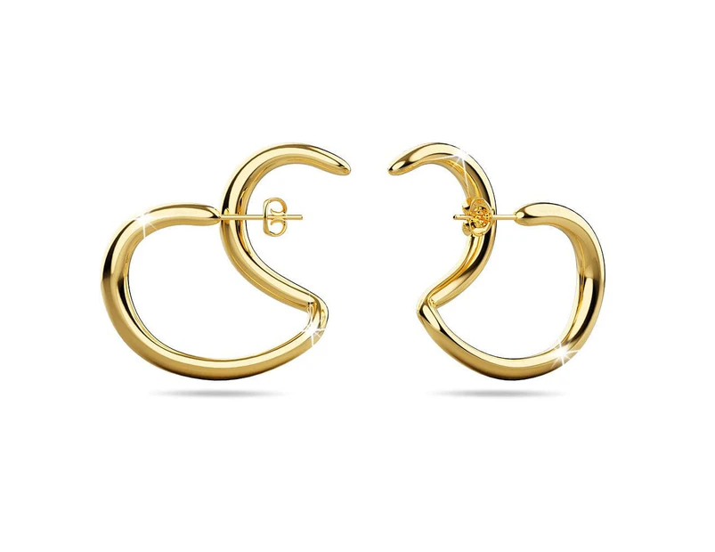 Double The Fun Gold Hoop Earrings