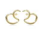 Double The Fun Gold Hoop Earrings