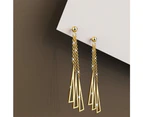 Royal Tassel Gold Layered Earrings