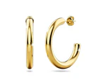 Erica Gold Hoop Earrings 30mm