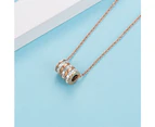 Triple Charm Pendant Necklace Rose Gold Layered