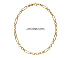 Roxanne Oval Link Paperclip Chain Gold Necklace