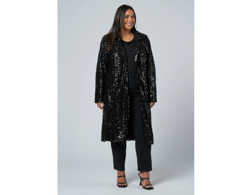 SUNDAY IN THE CITY Women's Chained Up Sequin Coat