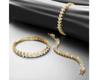 Chitra Tennis Bracelet Embellished With SWAROVSKI® Crystals
