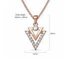 Trilateral Necklace Embellished with Crystals from SWAROVSKI® in Rose Gold