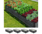 Livsip x2 Garden Bed 320x80x45CM Kits Raised Instant Planter Galvanised Steel