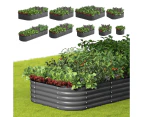 Livsip 9-IN-1 Raised Garden Bed Modular Kit Planter Oval Galvanised Steel 40CM H