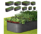 Livsip 9-IN-1 Raised Garden Bed Modular Kit Planter Oval Galvanised Steel 56CM H