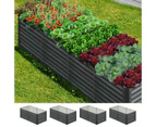 Livsip x2 Raised Garden Bed 320x80x73CM Kit Instant Planter Galvanised Steel