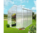 Livsip Greenhouse Aluminium Green House Garden Shed Polycarbonate Walk in 1.9x1.9M
