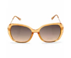 Guess Factory Shiny Transparent Beige/Grey Smoke Gradient Women's Sunglasses GF0396 57B