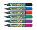 6pc Artline 579 Assorted Colour Writing Markers/Pen for Electric Whiteboards