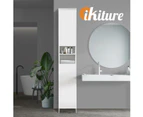 Oikiture Bathroom Cabinet Storage Laundry Tall Slim Toilet Floor  Cupboard White