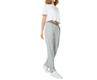 2 x Bonds Womens Essential Terry Straight Trackies Track Pants Black Grey Cotton/Polyester - New Grey Marle