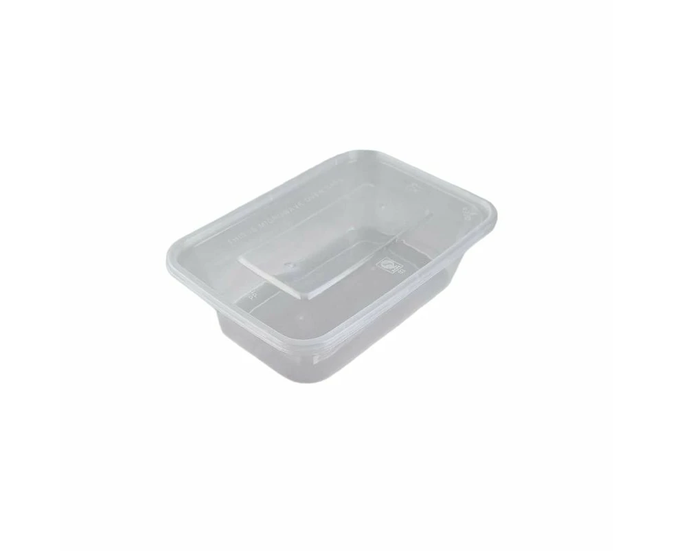 100 X 1000Ml Clear Plastic Reusable Food Lunch Snack Containers With Lids Plastic