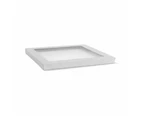 30 X White Disposable Catering Grazing Boxes Trays Clear Frame Lids - Medium - White