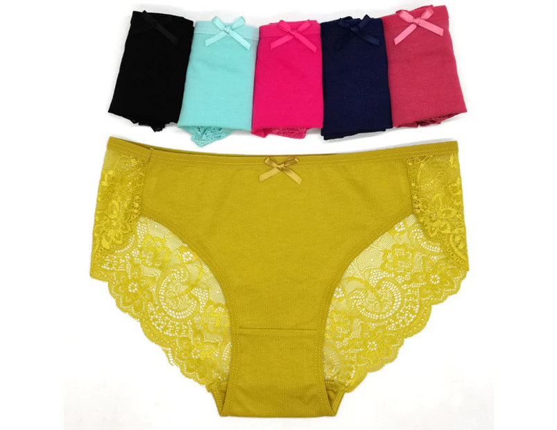 18 X Womens Sheer Nylon / Cotton Briefs - Assorted Underwear Undies 89457 - Multicoloured