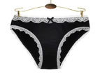 12 X Womens Sheer Spandex / Cotton Briefs - Colours Underwear Undies 89477 - Multicoloured