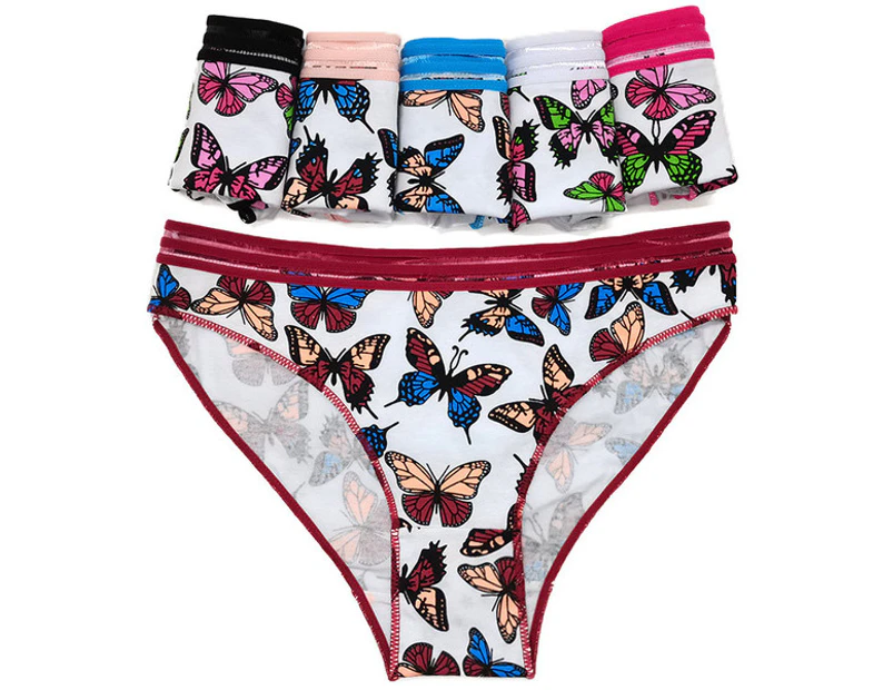 30 X Womens Sheer Spandex / Cotton Briefs - Assorted Underwear Undies 89532 - Multicoloured