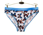 18 X Womens Sheer Spandex / Cotton Briefs - Assorted Underwear Undies 89532 - Multicoloured