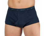 2 X Jockey Navy Y-Front Mens Underwear Briefs Size 14 16 18 20 22 24 Cotton - Navy