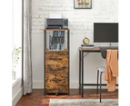 Vasagle Filing Cabinet for Home Office with 2 Drawers Rustic Brown and Black