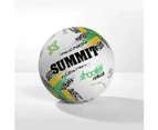 Summit Size 5 Liz Ellis Classic Shooter Stitched Netball Sport Ball White/Green